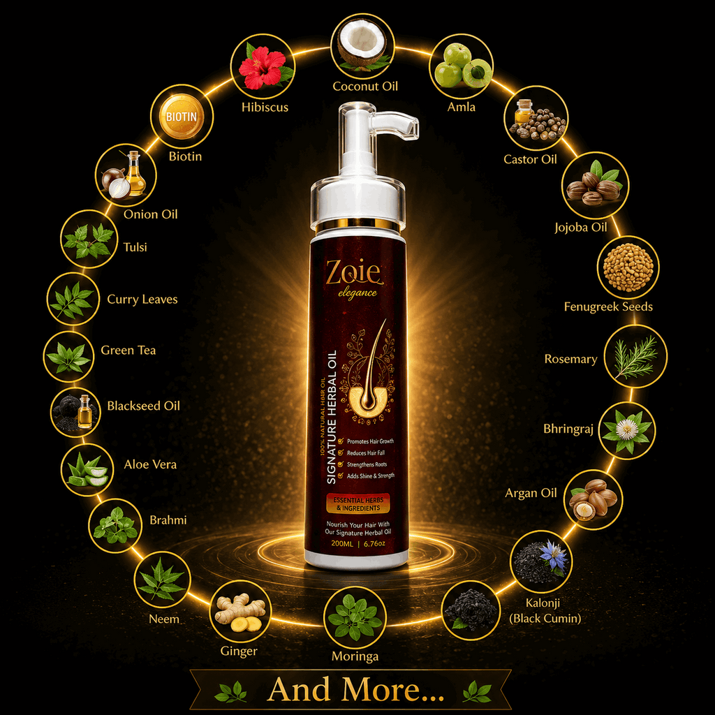 Signature Herbal Oil - Zoie Elegance 100% Natural Hair Oil