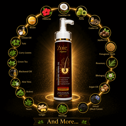 Signature Herbal Oil - Zoie Elegance 100% Natural Hair Oil