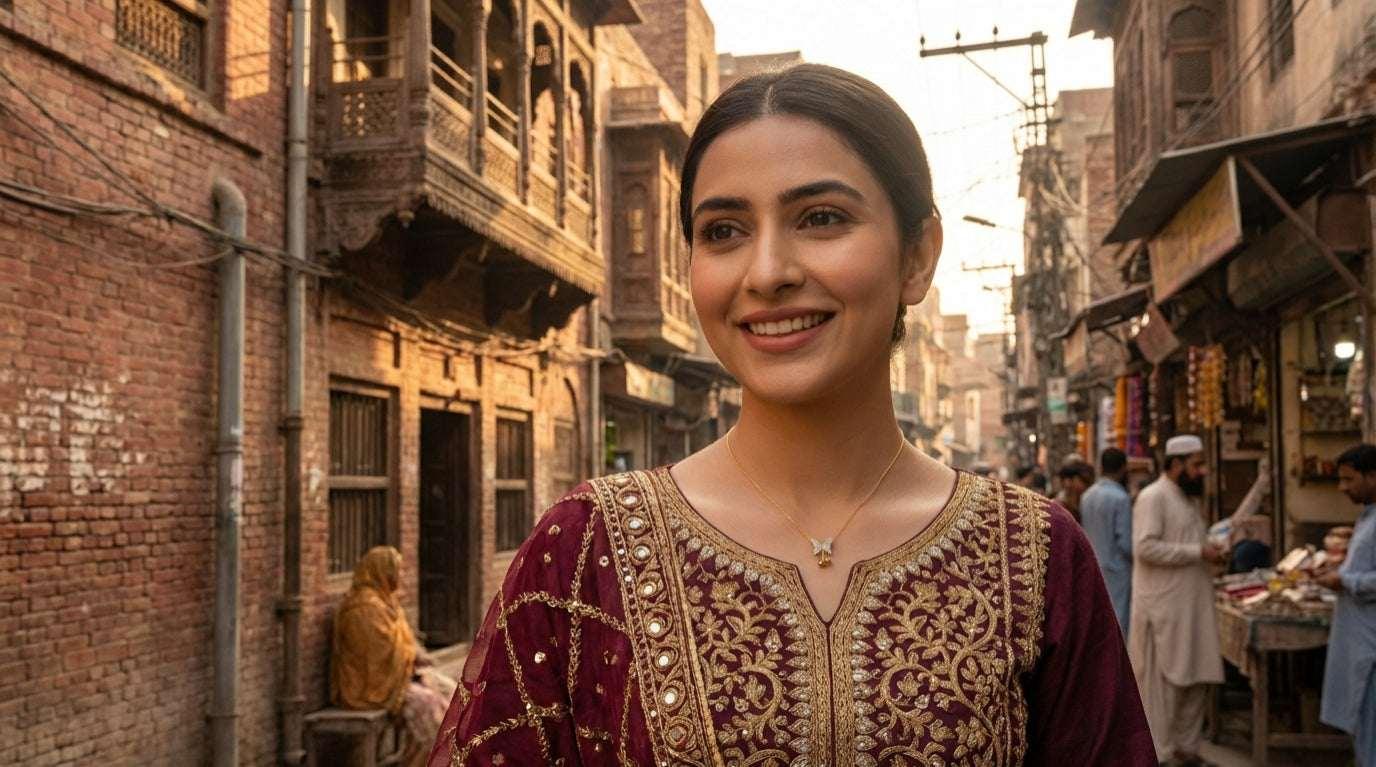 Butterfly Gold Pendant with Crystals