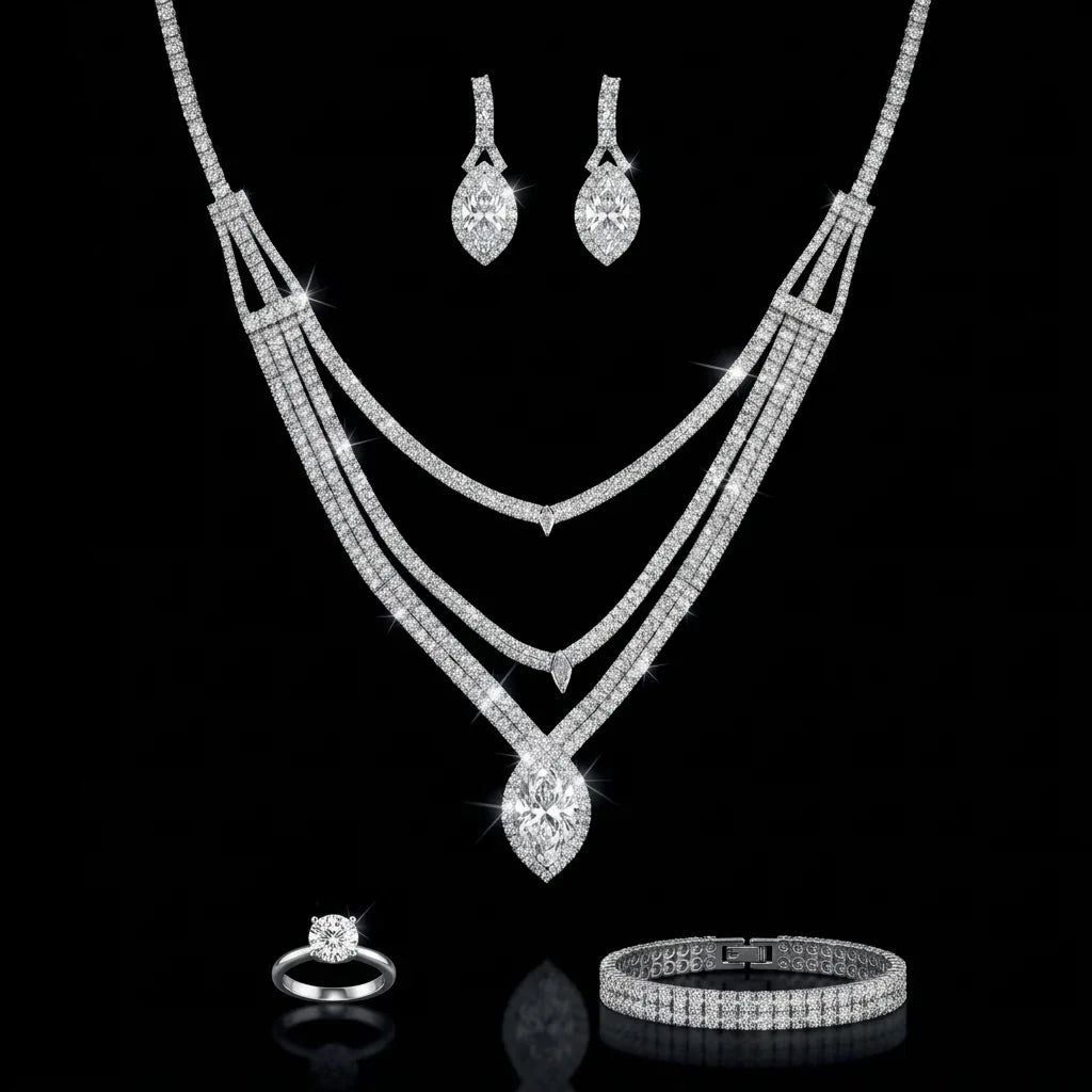 Casual Diamond Jewelry Set