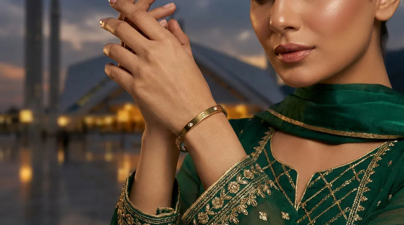 Gold Plated Crystal Bangle