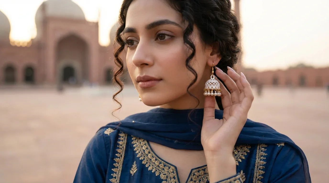 Pearl Jhumka Earrings