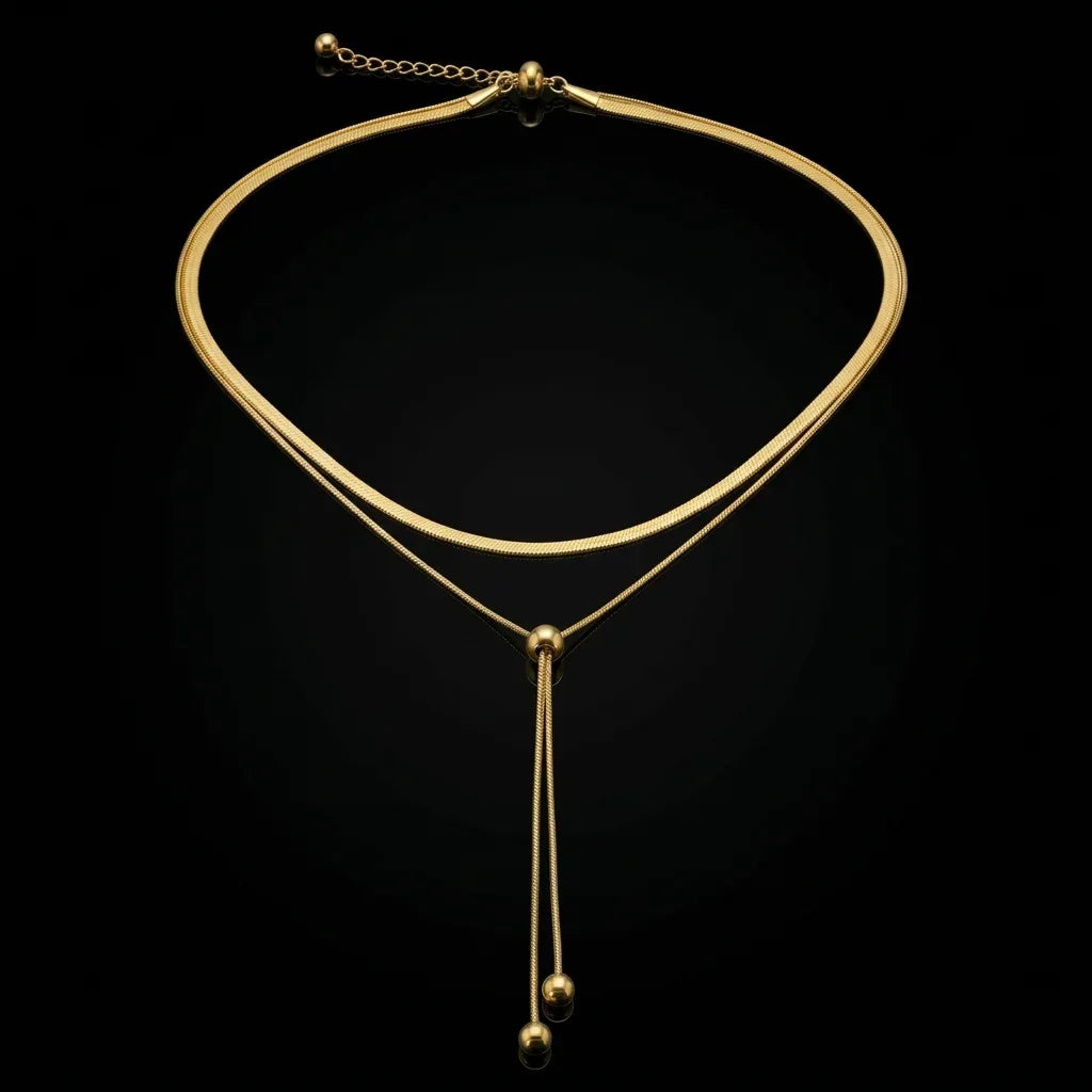 Golden Lariat Necklace