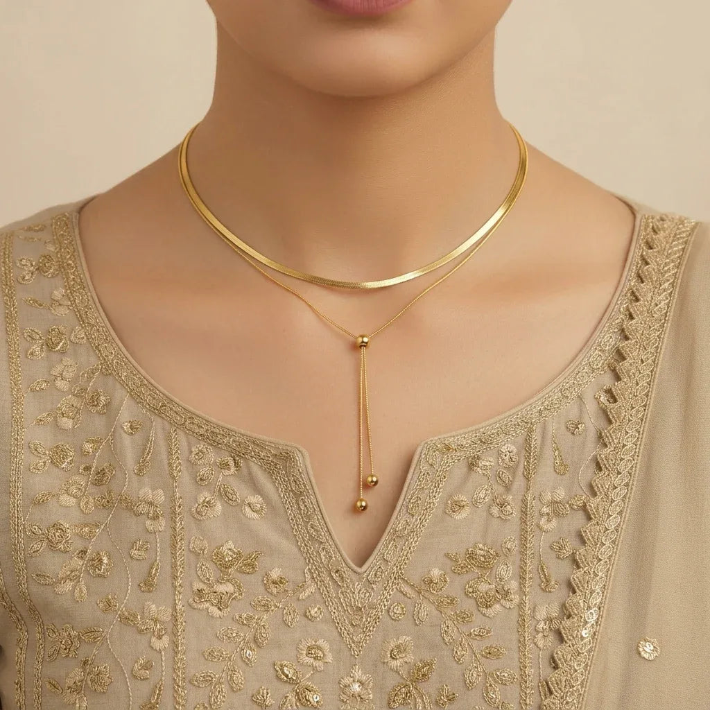 Golden Lariat Necklace